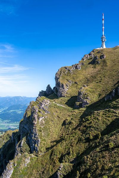 Radio tower on Kitzbüheler Horn in the Austrian Alps by ManfredFotos