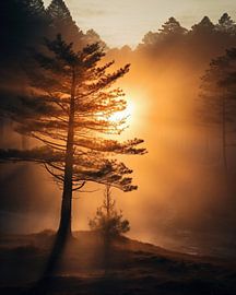 Sonnenaufgang im Wald
