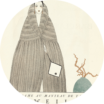 La dame au manteau - Historische Art Deco fashion print van NOONY