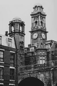 Vintage stadsgezicht van Manchester, Engeland, 2001