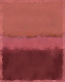 Warm roze en bruin. Abstract schilderij in zachte kleuren. van Dina Dankers