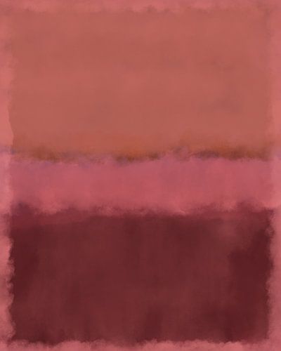 Rose chaud et marron. Peinture abstraite aux couleurs douces.