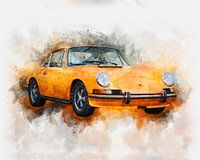Porsche 911 Watercolor