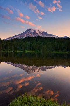 Lever du soleil Mont Rainier, État de Washington, États-Unis