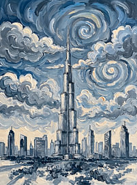 Burj Khalifa – Wirbelnde Wolken von HUGO