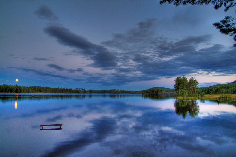 Nachtlandschaft Schweden von Patrick vdf. van der Heijden