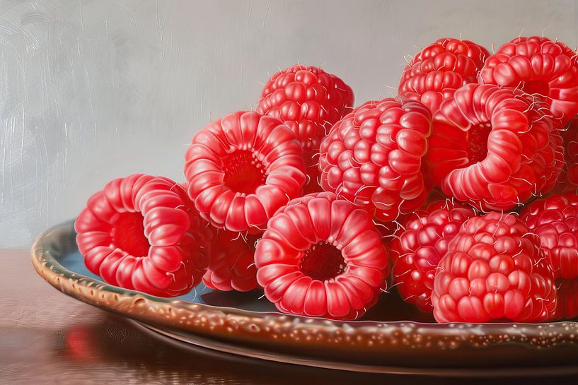 Malen von Himbeeren von Blickfänger Gemälde