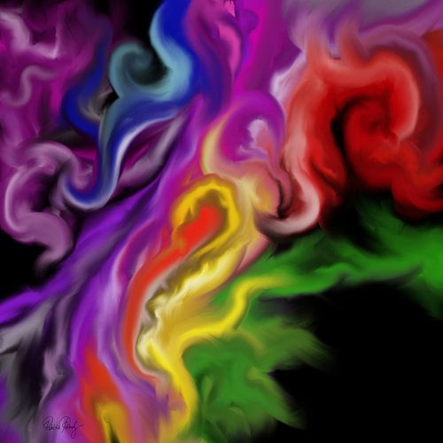 Art abstrait - L'ange du feu