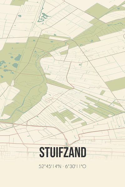 Carte ancienne de Stuifzand (Drenthe) par Affiches de lieux