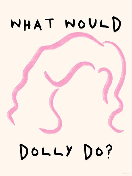 Dolly Parton quote poster - silhouette illustration by Romy Smit
