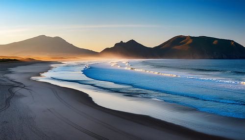 Zonsondergang op het strand