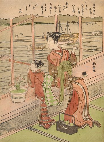 Suzuki Harunobu 鈴木 春信, Minami Yamasakiya uchi Motoura, Yaezakura, 1768 1769,