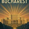 Palais du Parlement de Bucarest - Affiche de voyage monumentale Art déco sur Travel Shop