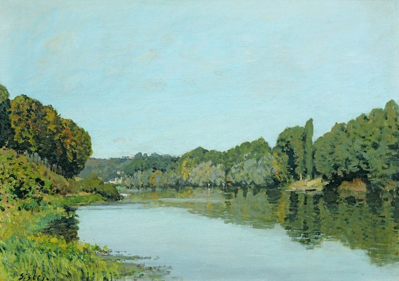 Alfred Sisley,The Seine at Bougival by finemasterpiece