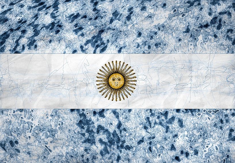 argentinische Flagge von Grüntyers .