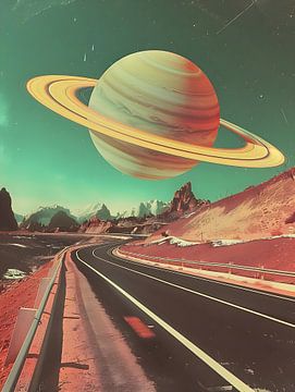 Saturn Highway vintage & retro by PixelPrestige