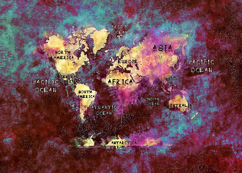 World map 20 #map #worldmap by JBJart Justyna Jaszke