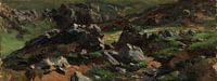 Carlos de Haes-Paysage de montagne en pierre noire, Paysage antique par finemasterpiece Aperçu