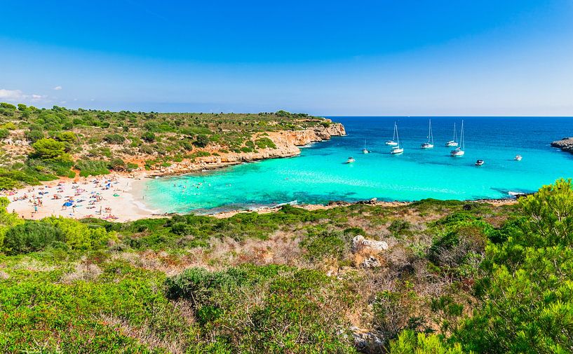 Spain Mediterranean Sea, beautiful beach bay of Cala Varques by Alex Winter