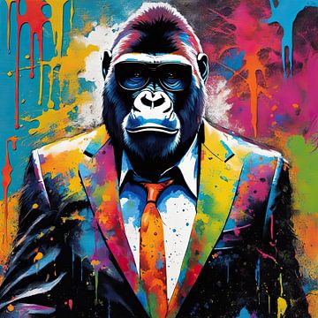 Pop Art Gorilla 05.68 van Blikvanger Schilderijen