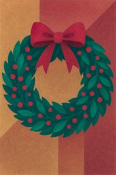Christmas wreath in Modern Style