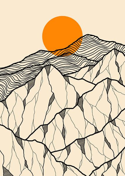 Contour des collines d'été par Humane