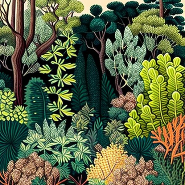 Dense jungle foliage by Vythryd Arts