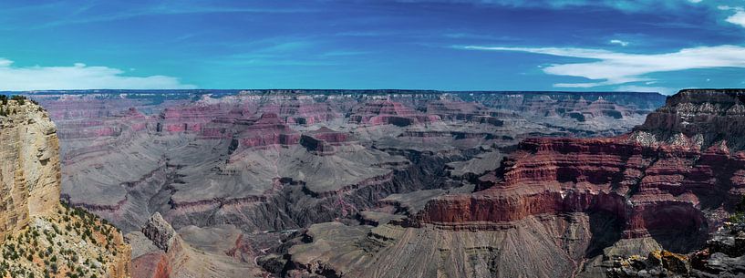 Panoramafoto van de Grand Canyon, Arizona, VS van Rietje Bulthuis