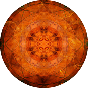 Mandala-oranje van Sabine Wagner