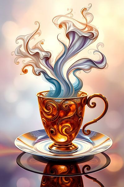 coffee or cappuccino dynamics Art by Egon Zitter
