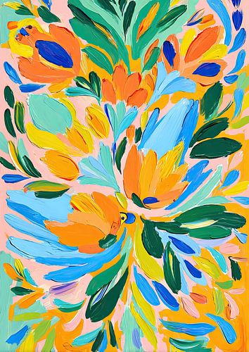 Centrum van energie: abstracte kleurenmandala