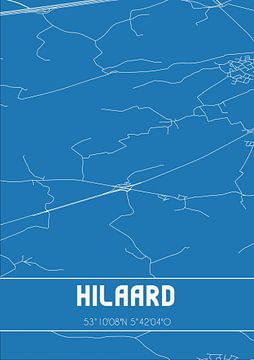 Blueprint | Map | Hilaard (Fryslan) by Rezona