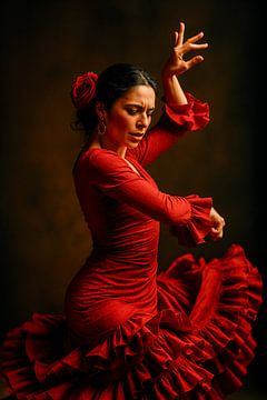 Passie in beweging - de hartslag van flamenco van Klaus Tesching - Art-AI