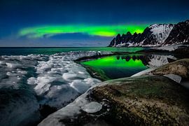 Bright Northern Lights over the island of Senja by Martijn Smeets
