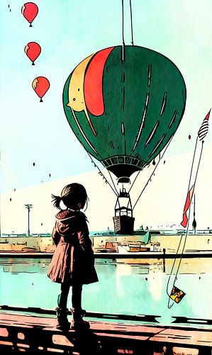 Girl with balloons, #2