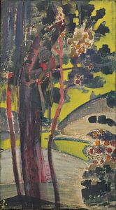 Nicholas Roerich - Bomen bij een meer