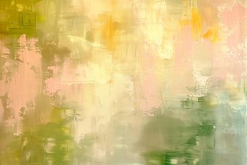 Frühling in Grün und Gelb | Abstrakte Landschaft von Lauren Wilde