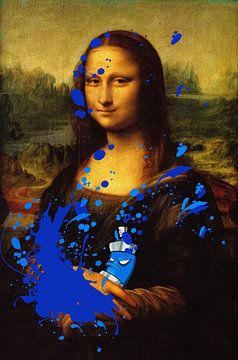 La Joconde se remet à gicler ! Édition bleue sur Gisela- Art for You