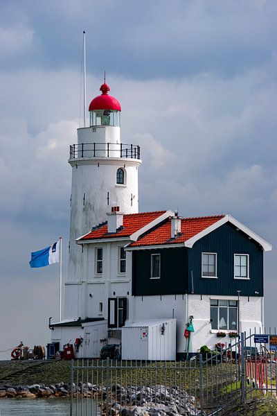 Cheval de Marken. Phare sur le Markermeer par Alice Berkien-van Mil