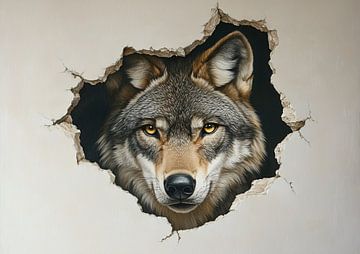 Wolf | Piercing Through the Surface van OMG Art