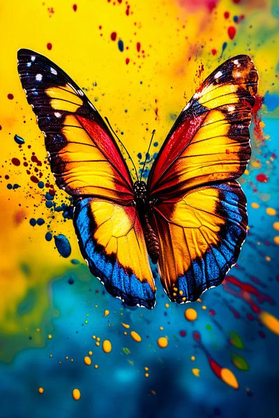 Bunter Schmetterling in Bewegung von Art & Soul Creations