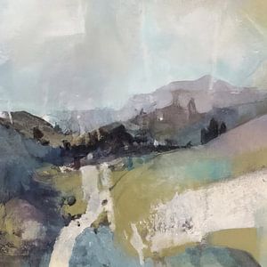 Abstrakte Landschaft in Pastellfarben