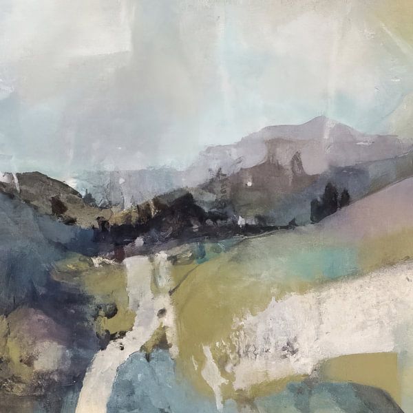 Abstract landscape in pastel colours by Studio Allee