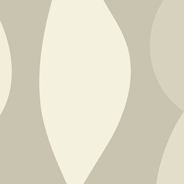 Abstracte organische vormen in neutrale kleuren nr. 8 van Dina Dankers