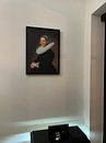 Klantfoto: Portret van Adriana Croes, Johannes  Cornelisz. Geschilderd door Verspronck met potlood van Maarten Knops