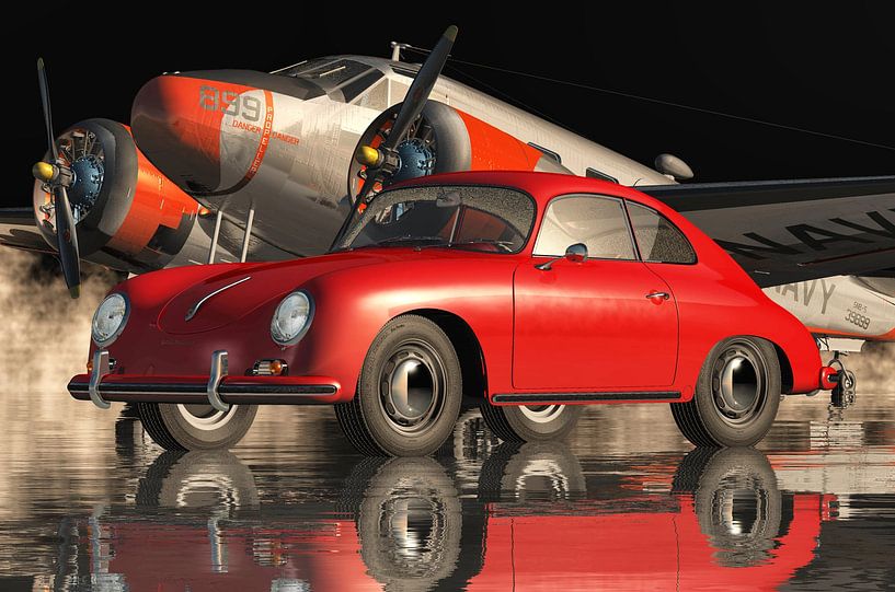 Porsche 356 C 1964 Rouge par Jan Keteleer