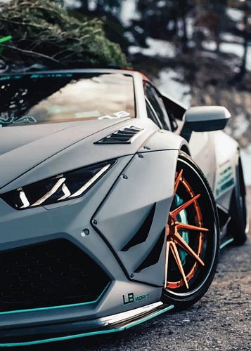 Schöner Lamborghini Grau Sportwagen