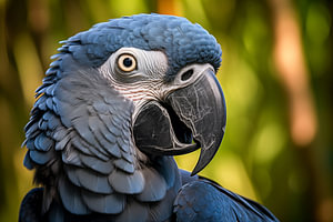 Porträt eines Spix-Aras in der Natur