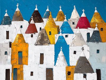 Abstract Alberobello, Italië, acryl van ColorWorldwide