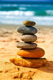 Stone tower by the sea by Kirsten Warner